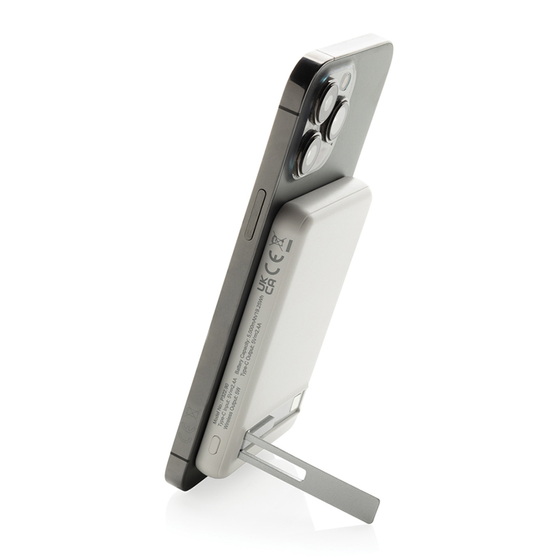 Magnetische powerbank bamboe - Afbeelding 3